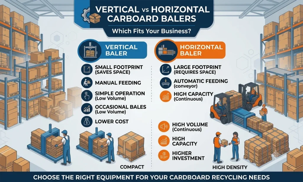 Vertical vs Horizontal Cardboard Balers: Which Fits Your Business?